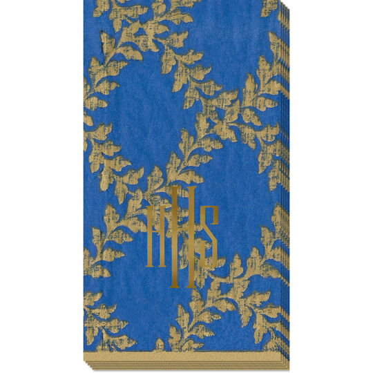 Blue Trellis Caspari Guest Towels